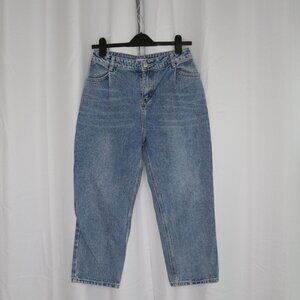 Oak + Fort Cropped High Rise 90s Mom Jeans Sz M/6
